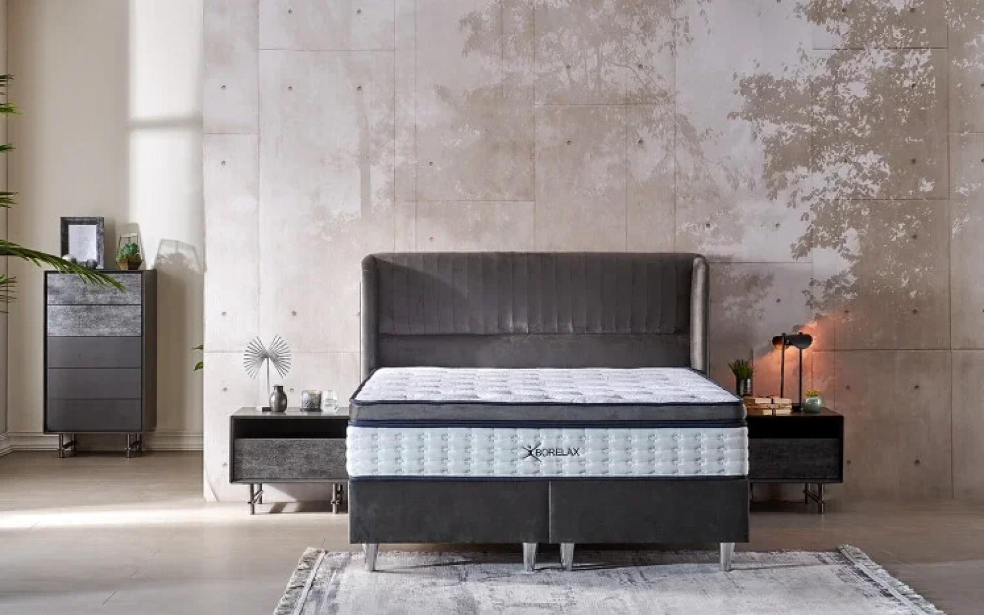 Luna Bed Frame with Storage Case - 160 Cm
