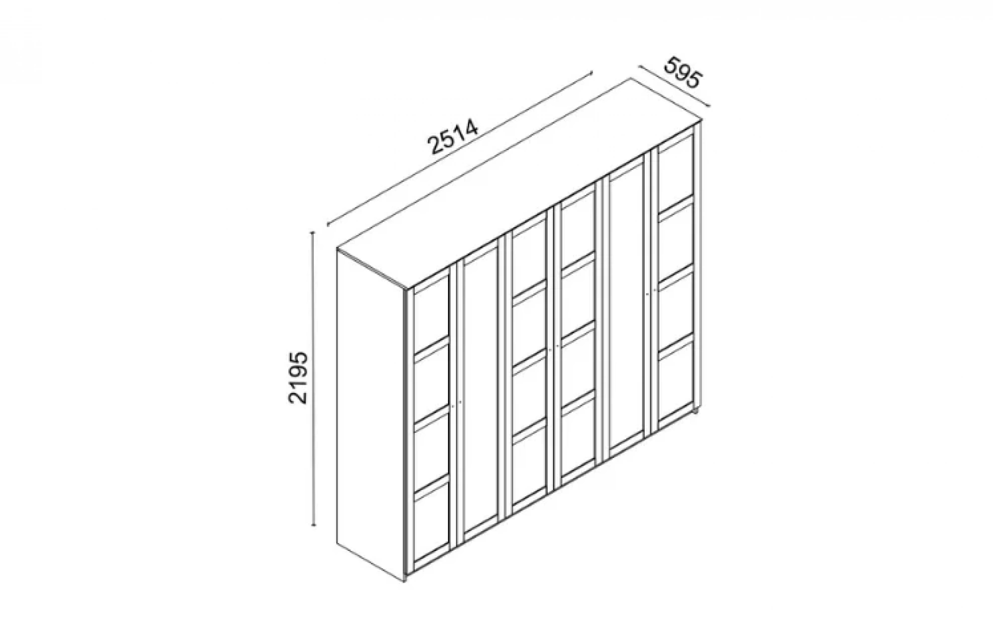 Monica 6 Kapaklı Dolap