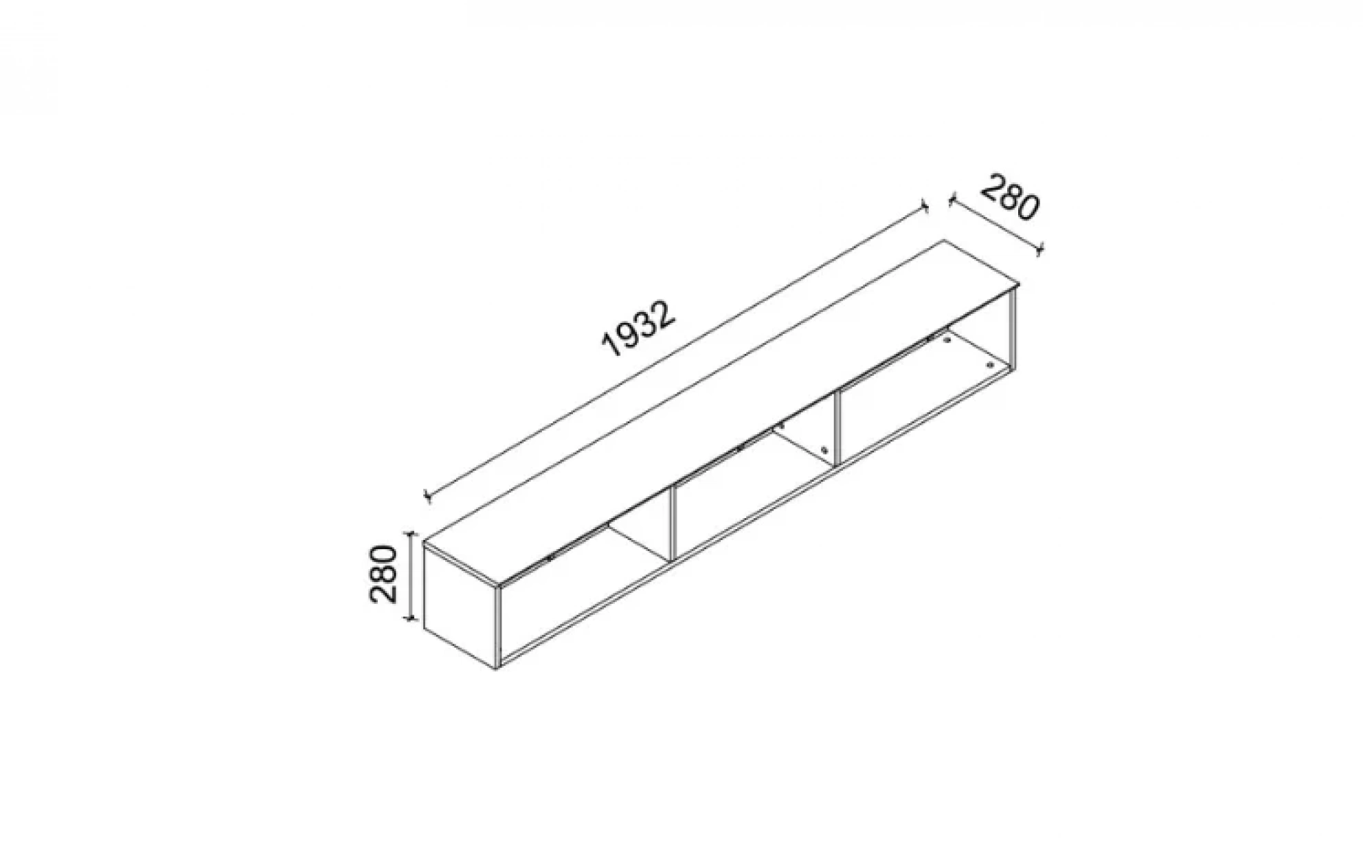 Monica Tv Üst Duvar Modülü