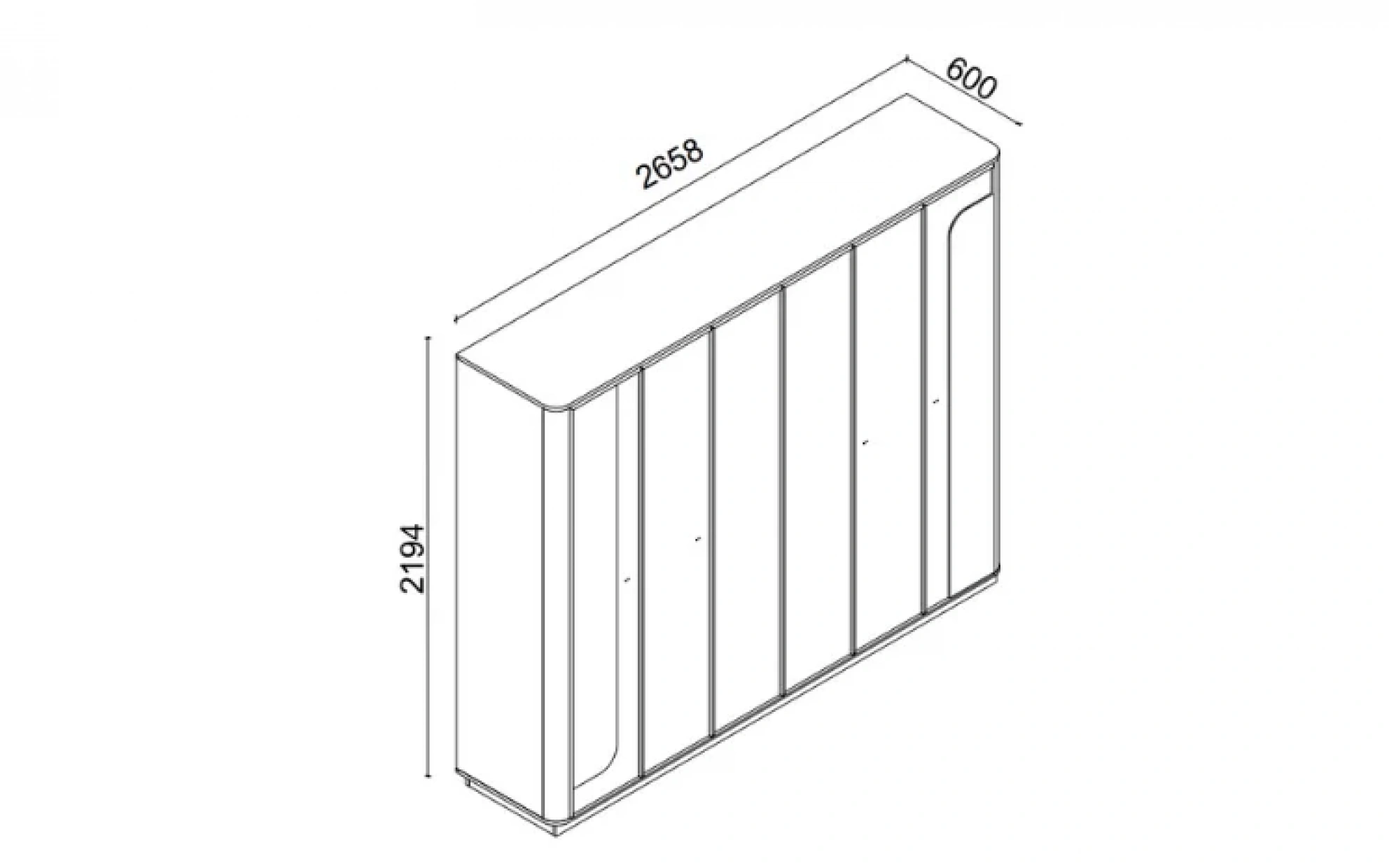Oasis 6 Kapaklı Dolap