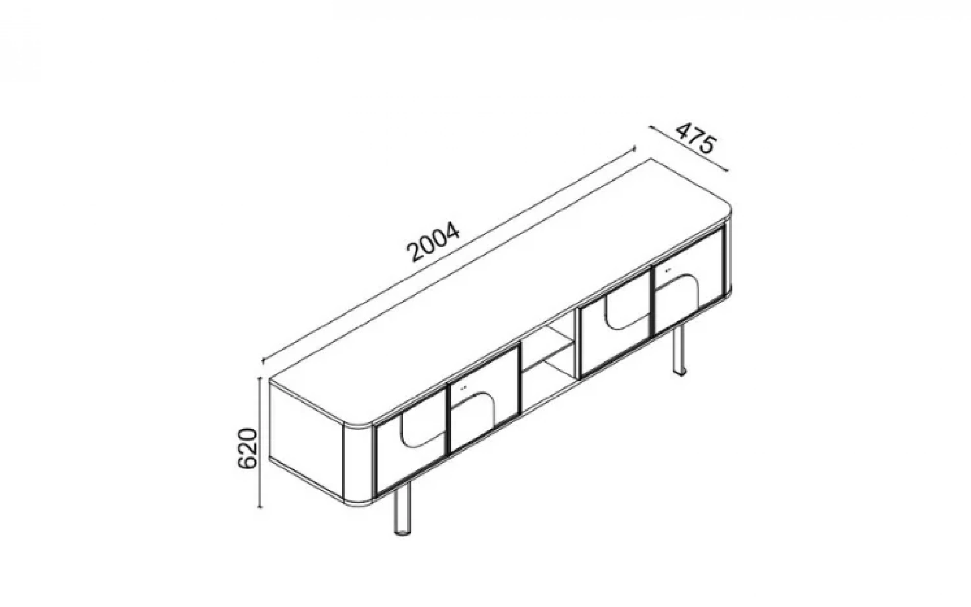 Oasis TV Base Unit - 200 cm