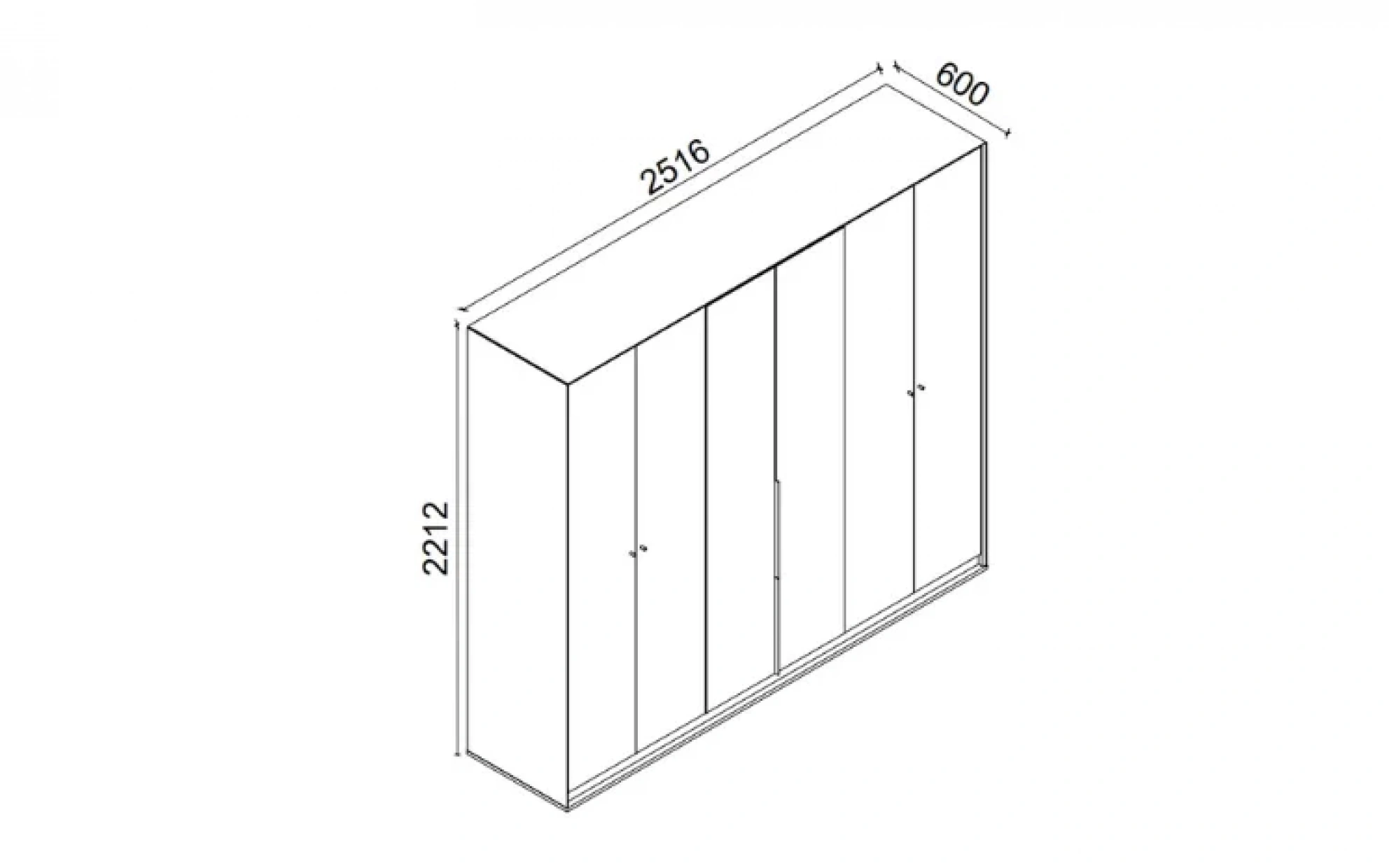 Sepia 6 Kapaklı Dolap
