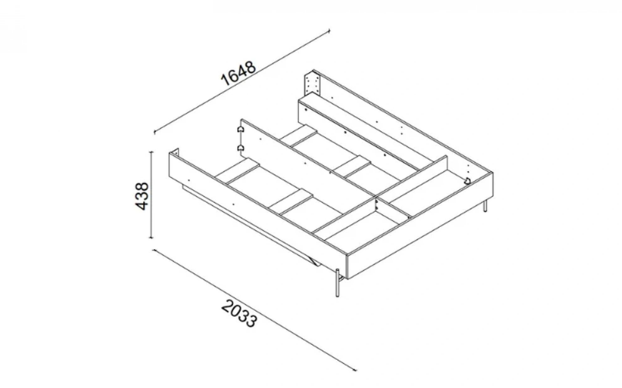 Sepia Bazalı Karyola Kasa - 160 Cm