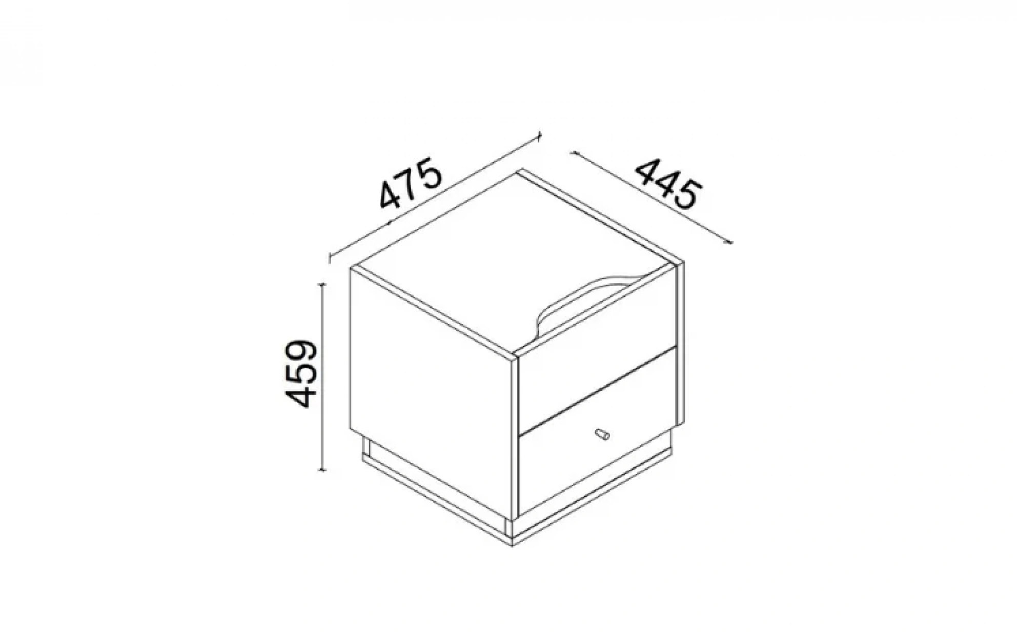 Sepia Çift Çekmeceli Komodin