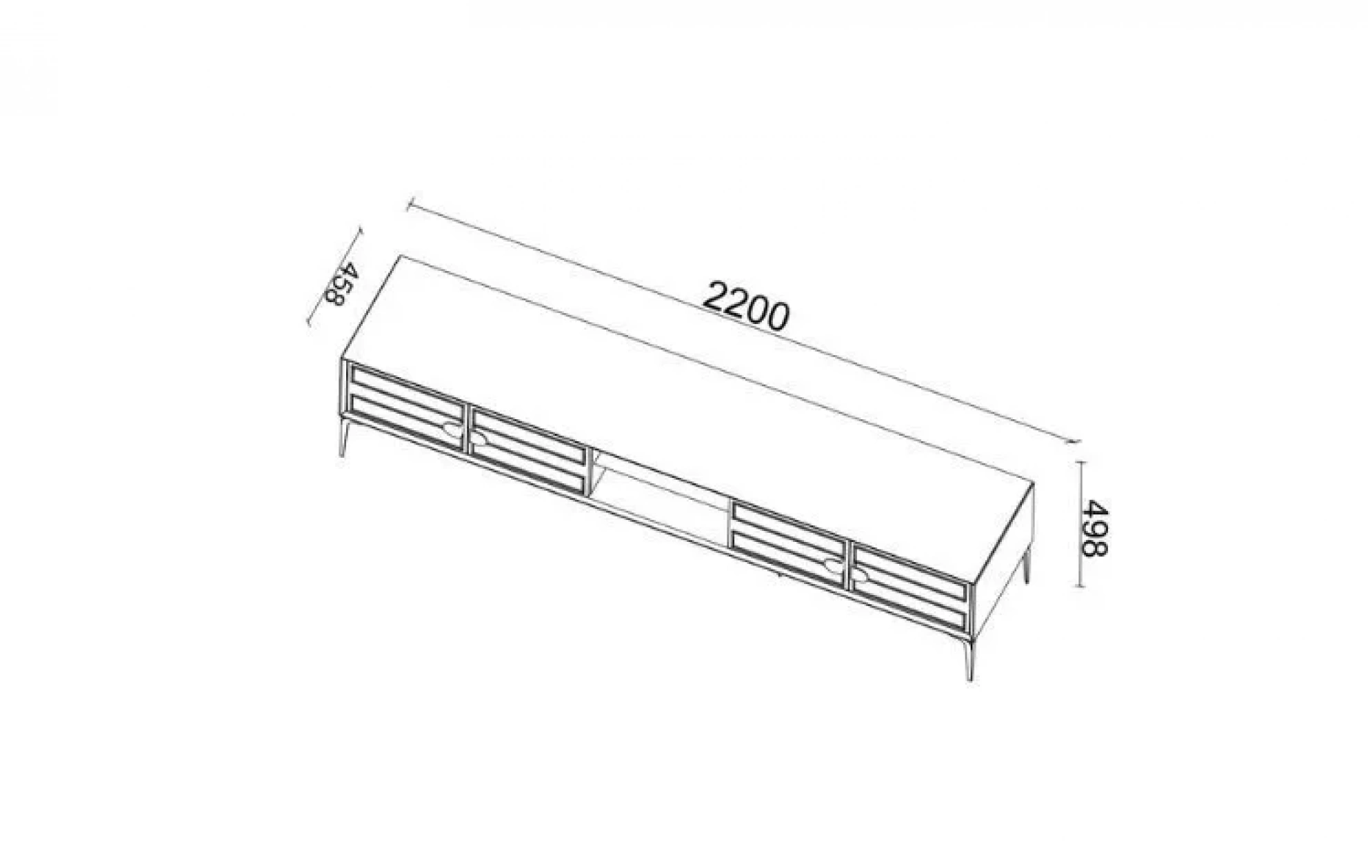 Vegas Tv Alt Ünite - 220 Cm