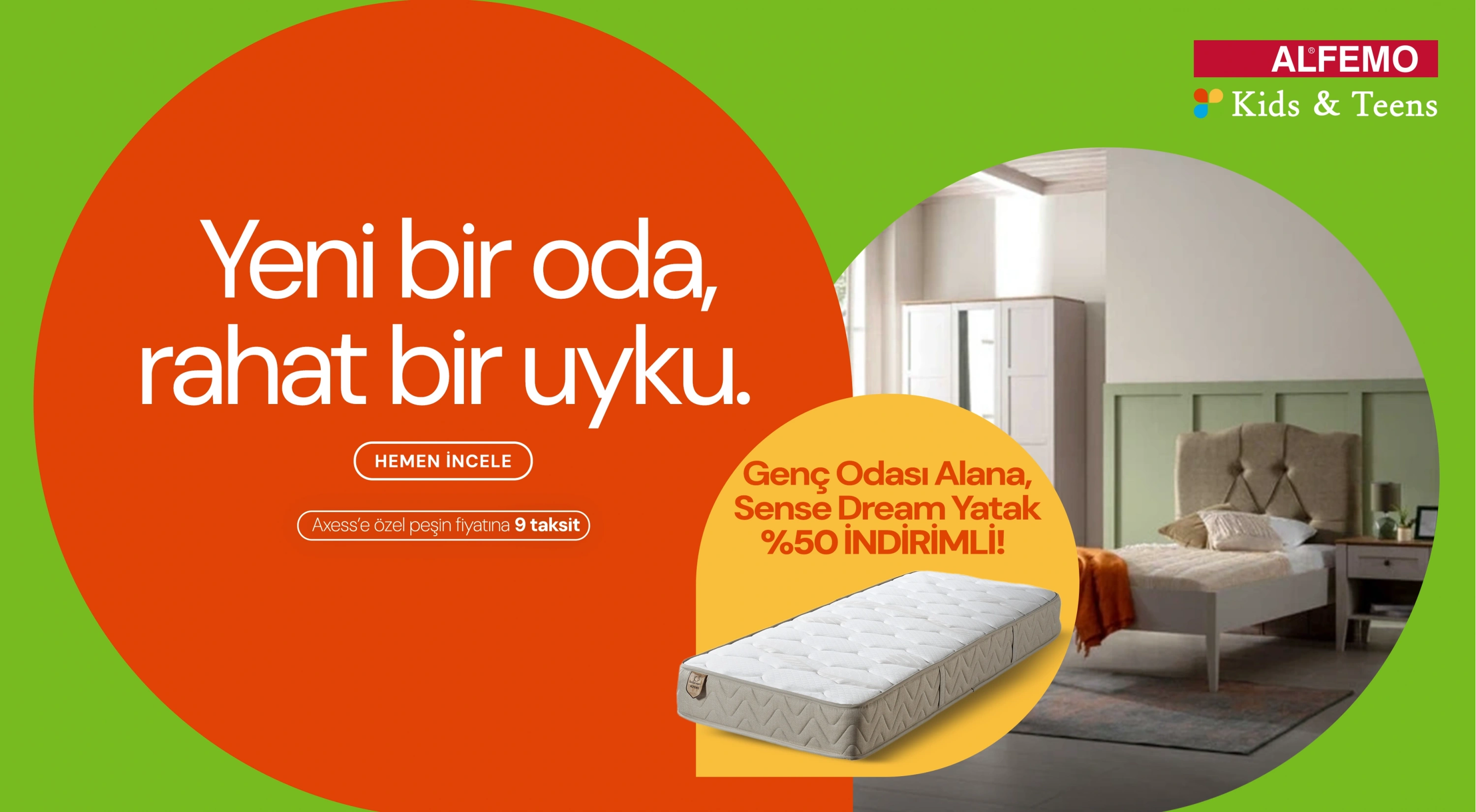 Genç Odası Alana Sense Dream Yatak %50 İndirimle!
