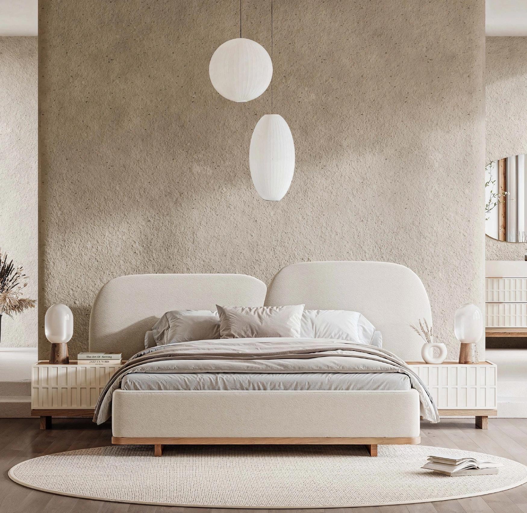 Bed & Base & Headboard