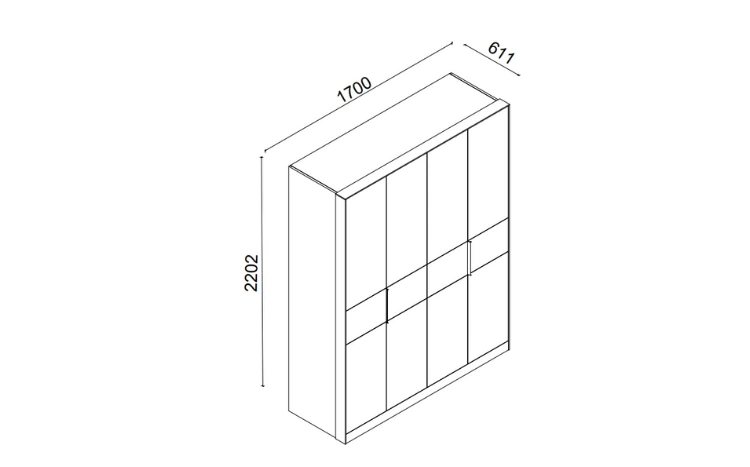 Arcos 4 Kapaklı Dolap