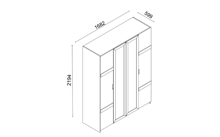 Brooklyn 4 Kapaklı Dolap