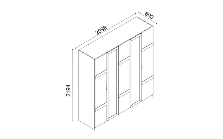 Brooklyn 5 Kapaklı Dolap