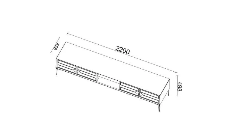 Vegas Tv Alt Ünite - 220 Cm