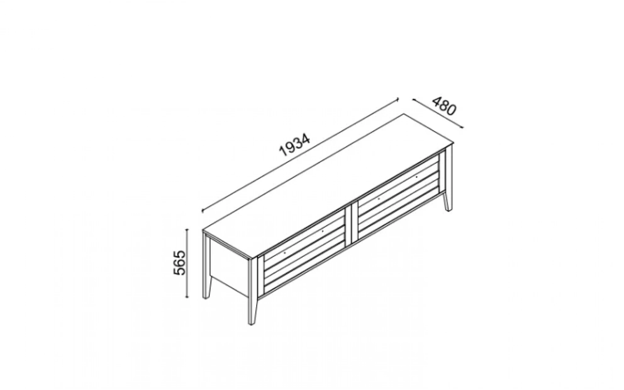 Monica TV Base Unit - 193 cm