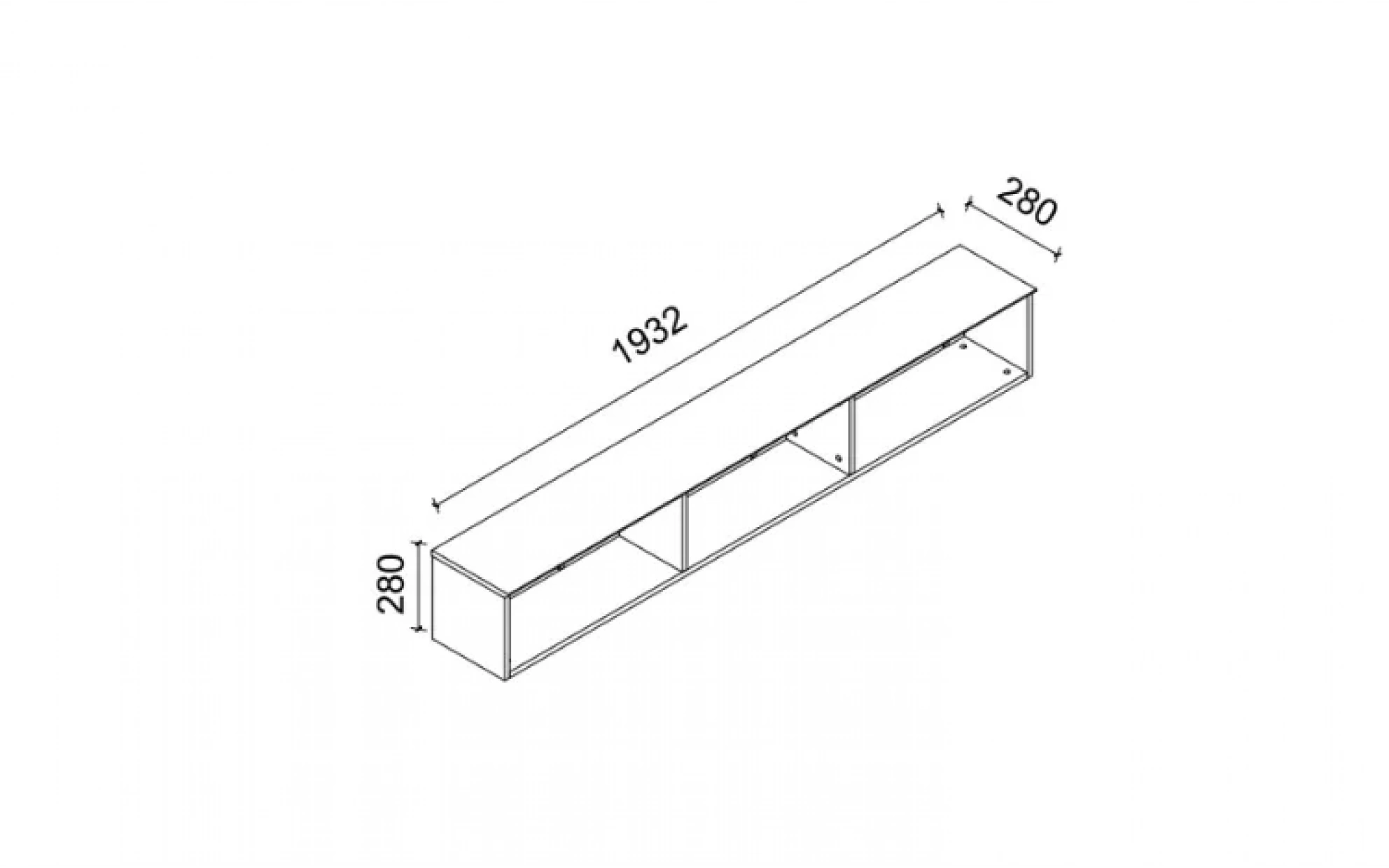 Monica TV Top Wall Module