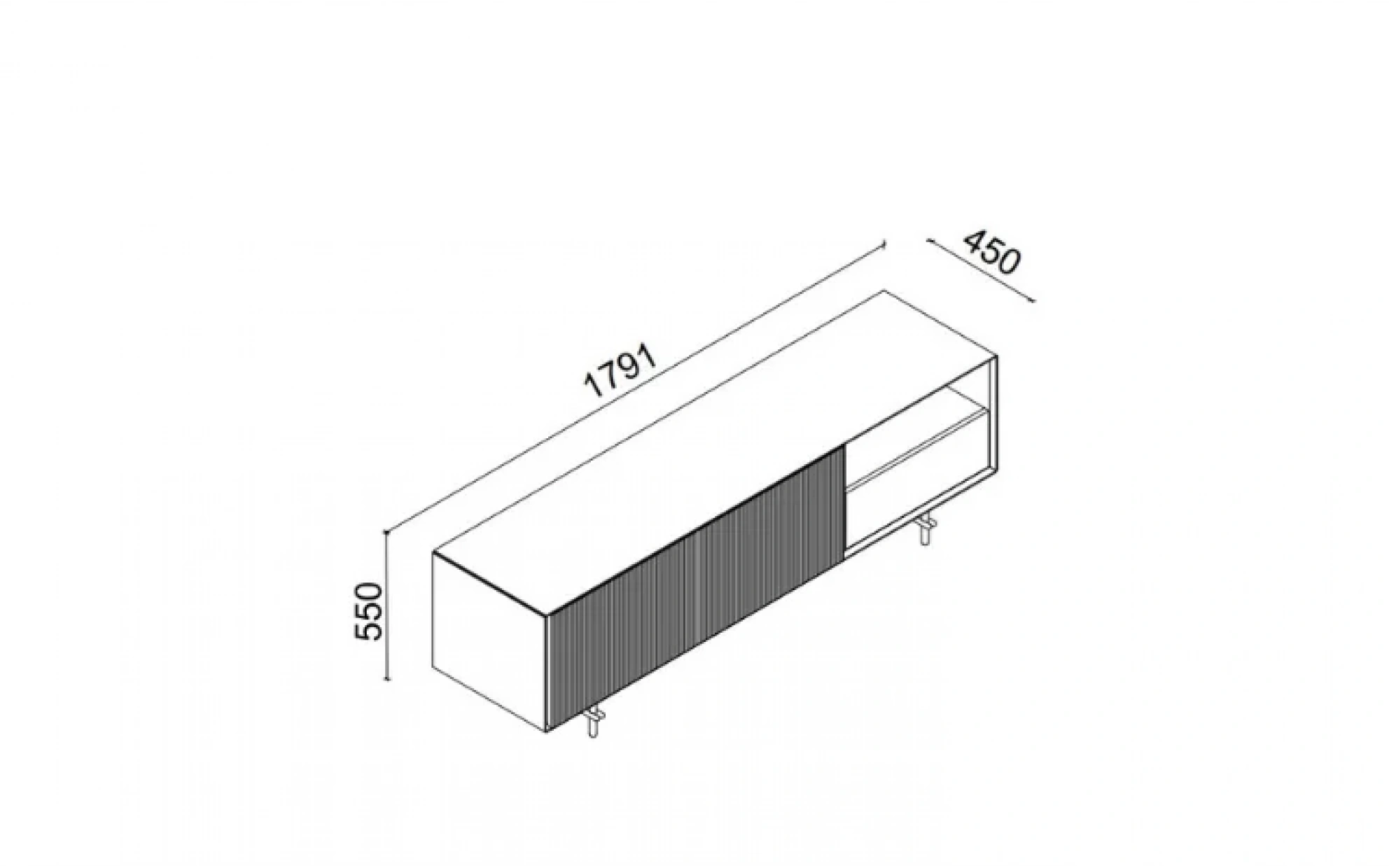 Raven TV Base Unit - 180 cm