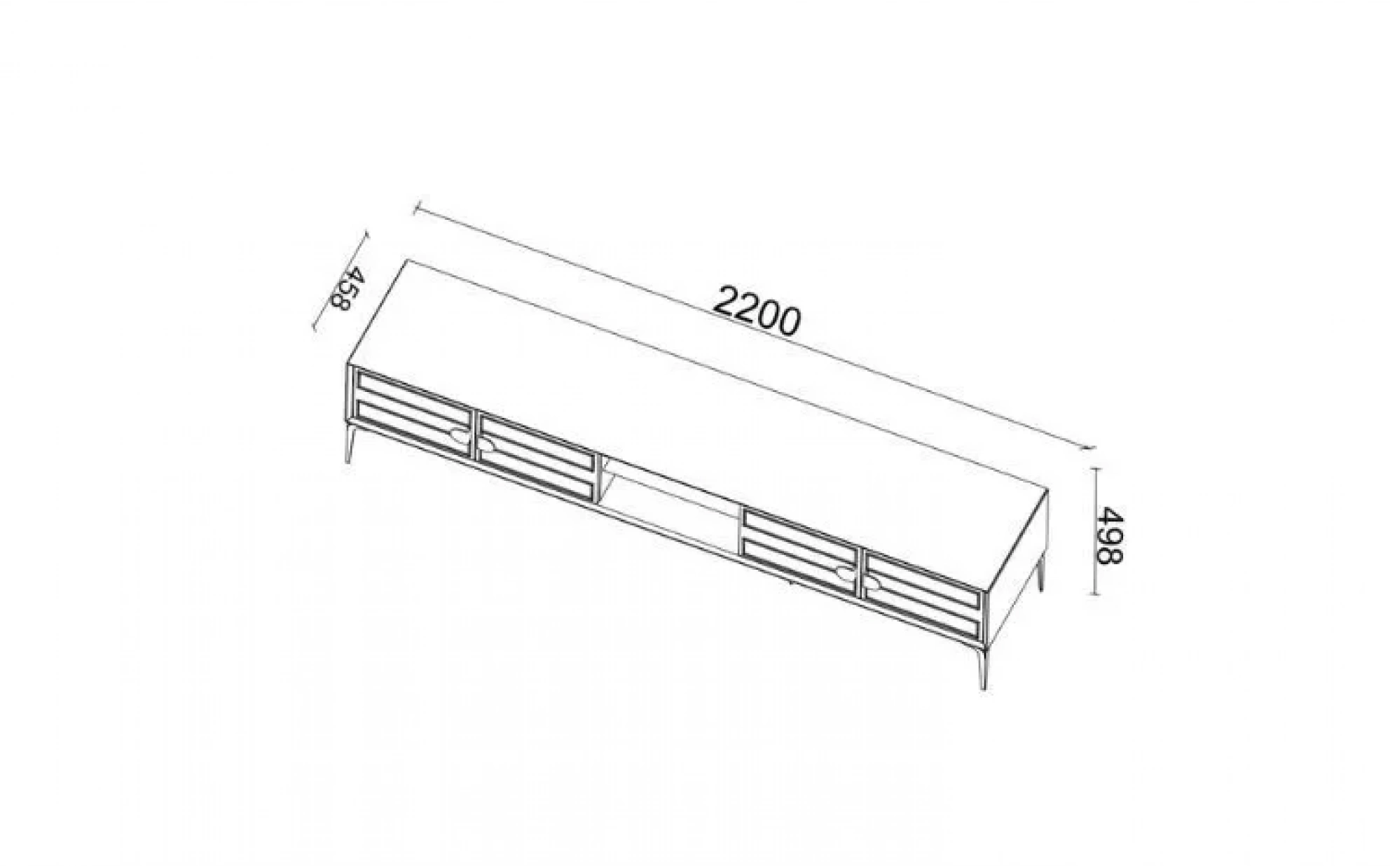 Vegas Tv Alt Ünite - 220 Cm