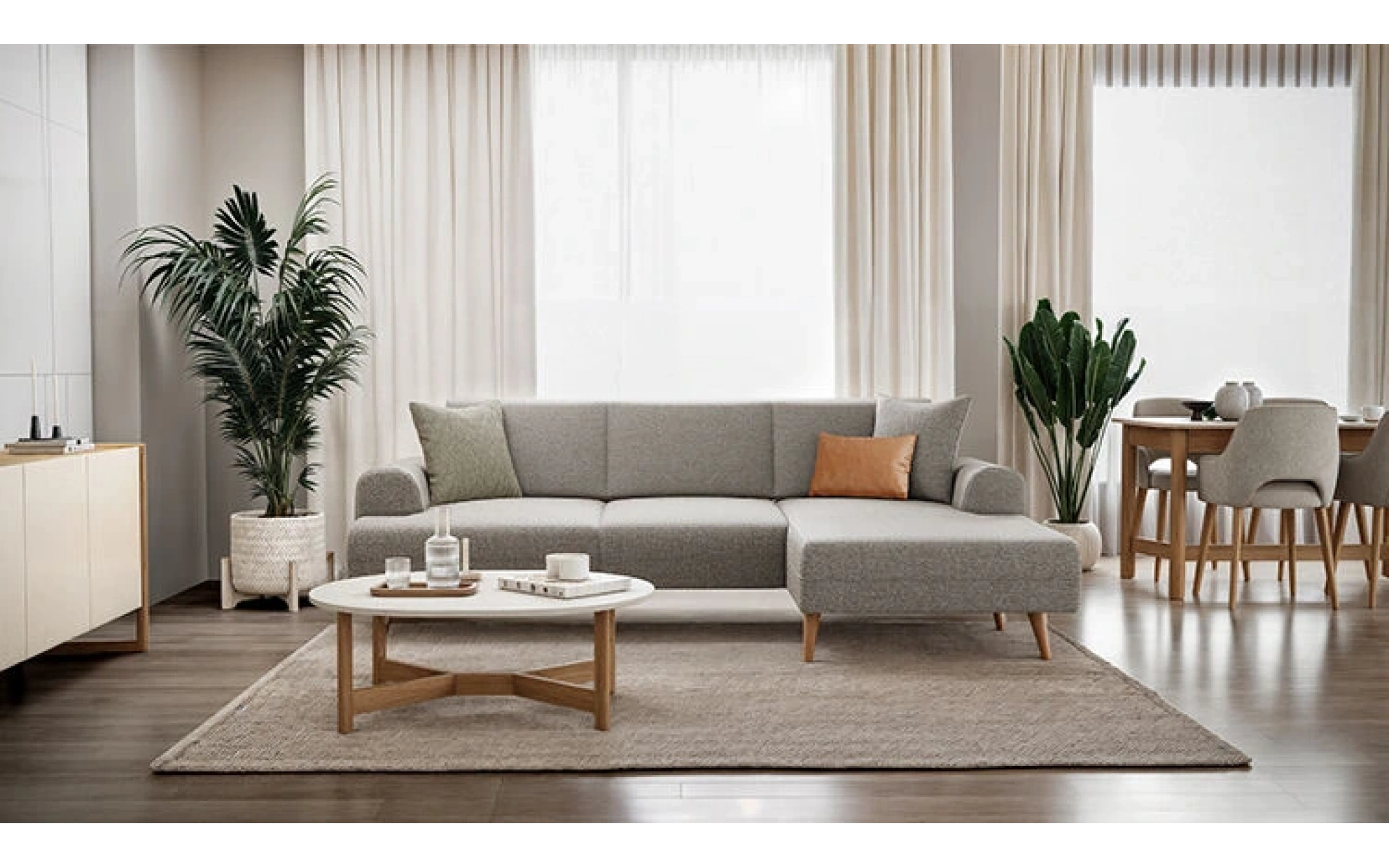 Violet Corner Sofa Set