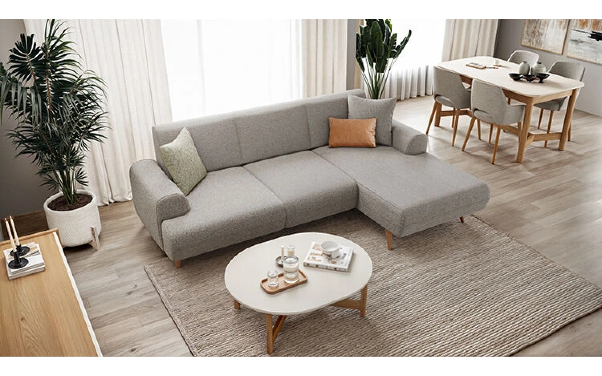 Violet Corner Sofa Set