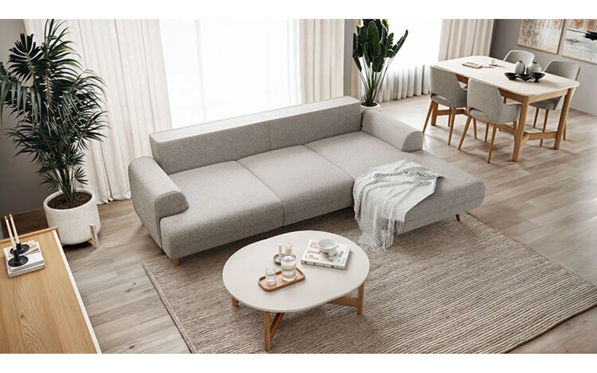 Violet Corner Sofa Set