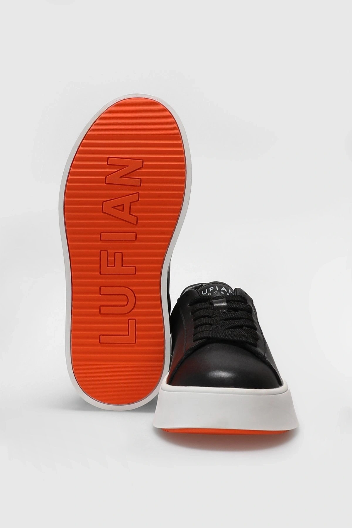 LUFIAN ADEL KADIN DERİ SNEAKER AYAKKABI SİYAH BEYAZ