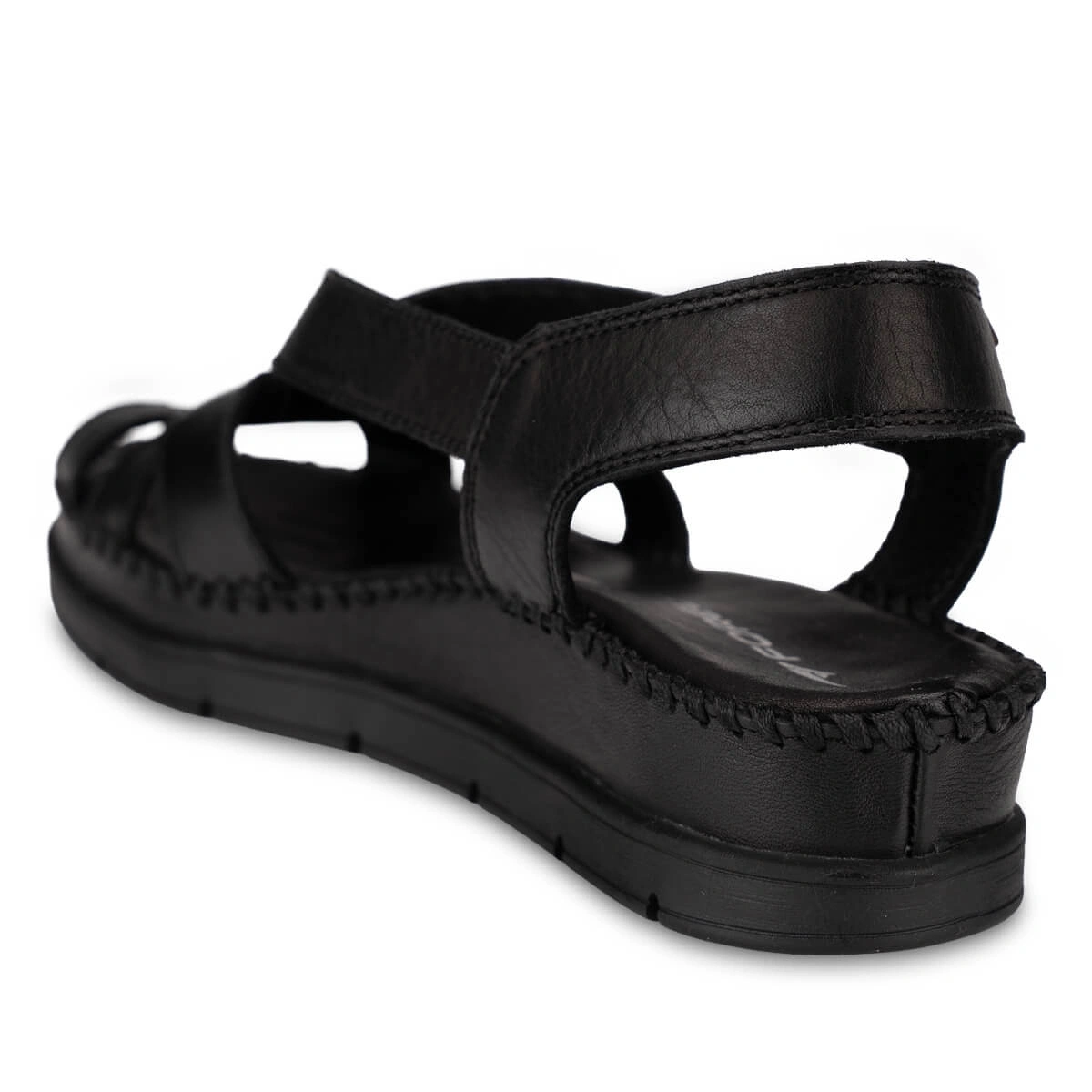 FORELLİ KARINA-G KADIN DERİ SANDALET SİYAH