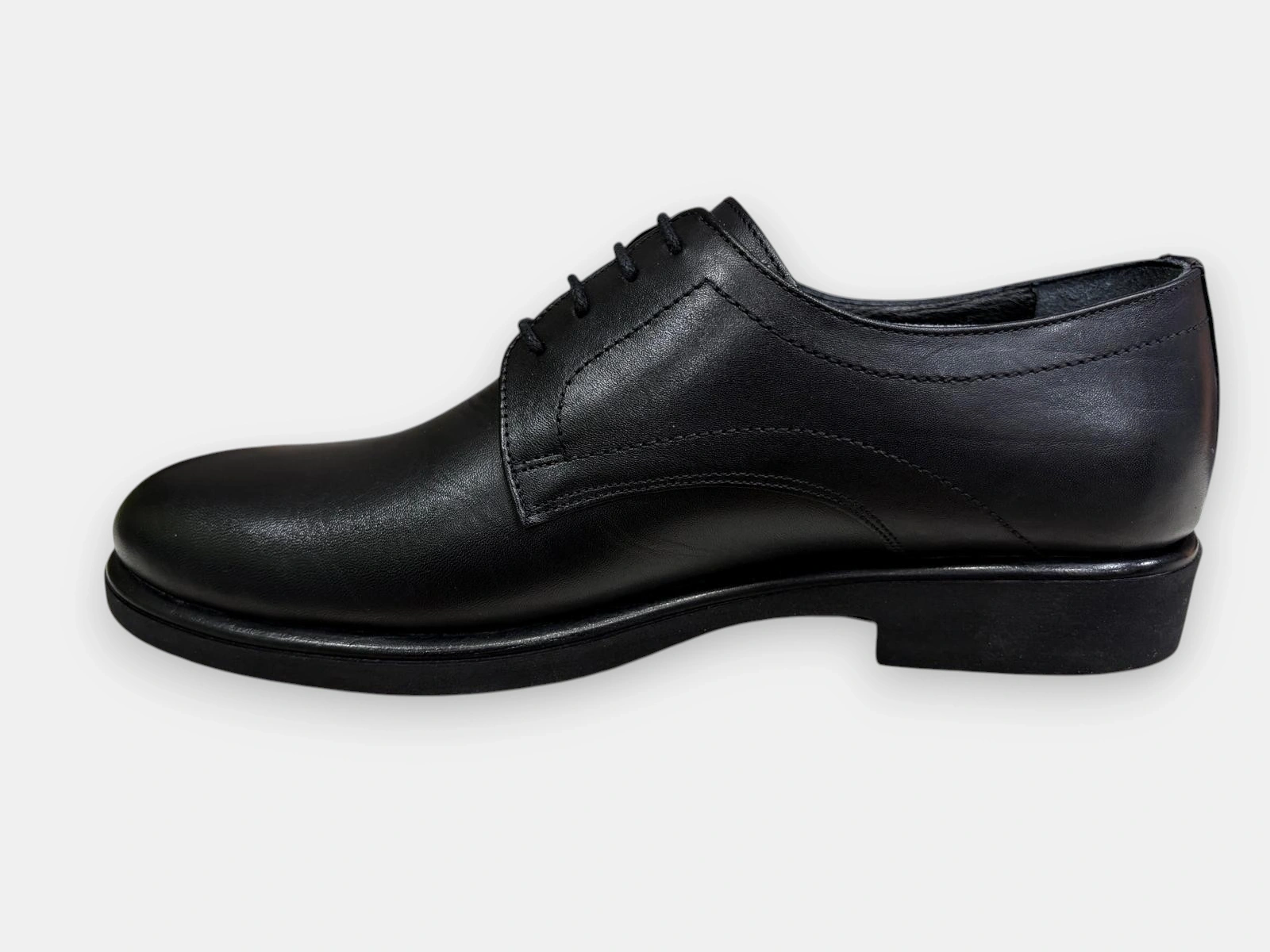 YAVUZLAR İY-1020 ERKEK DERİ BAĞCIKLI HAFİF KLASİK AYAKKABI SİYAH