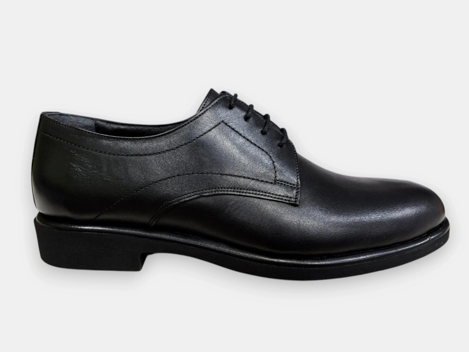 YAVUZLAR İY-1020 ERKEK DERİ BAĞCIKLI HAFİF KLASİK AYAKKABI SİYAH