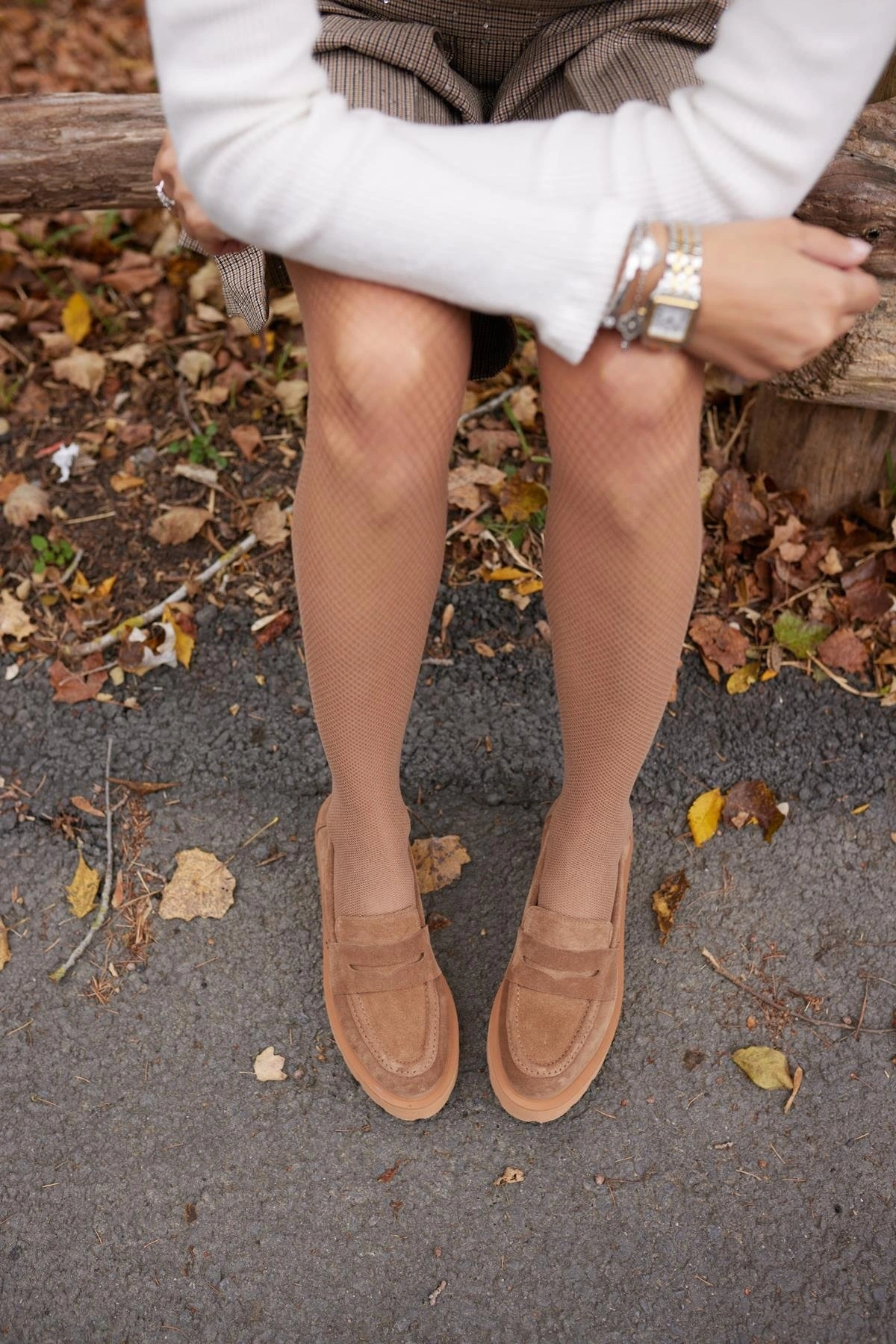 ANGELİNA JONES KADIN DERİ LOAFER AYAKKABI CAMEL SÜET