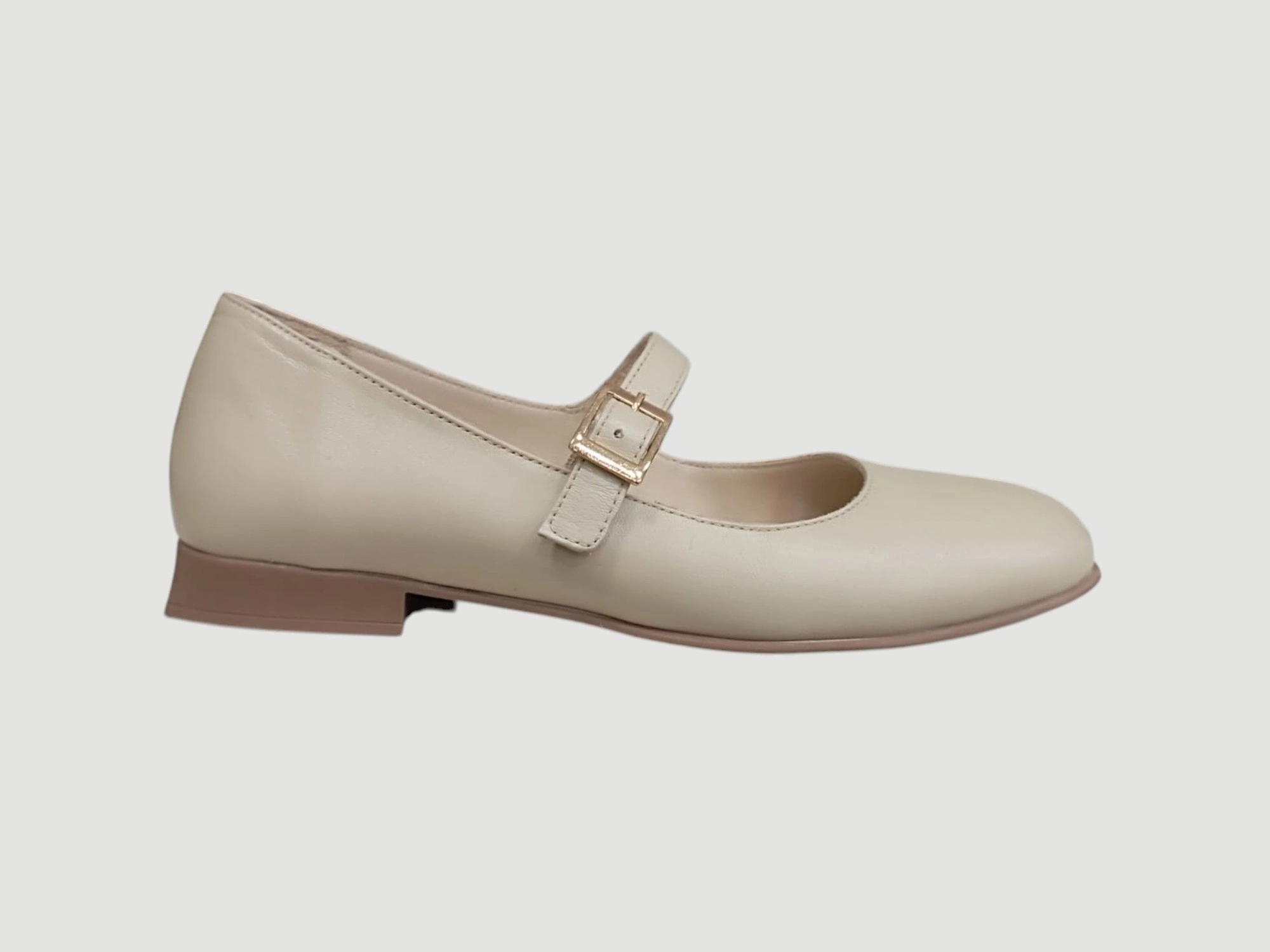 ALBİNİ 25Y100780 KADIN DERİ BABET AYAKKABI BEJ