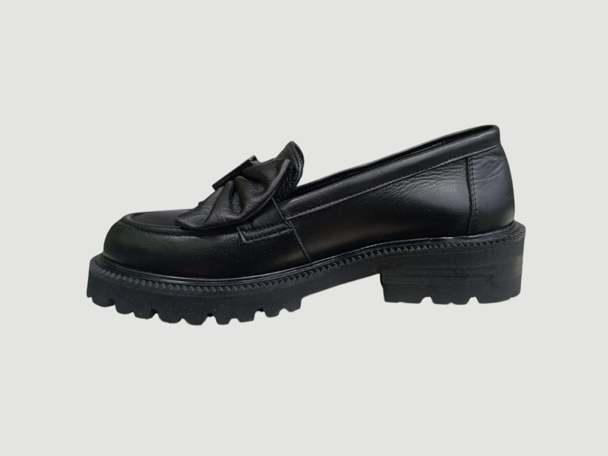 ALBİNİ 26102209 KADIN DERİ LOAFER AYAKKABI SİYAH