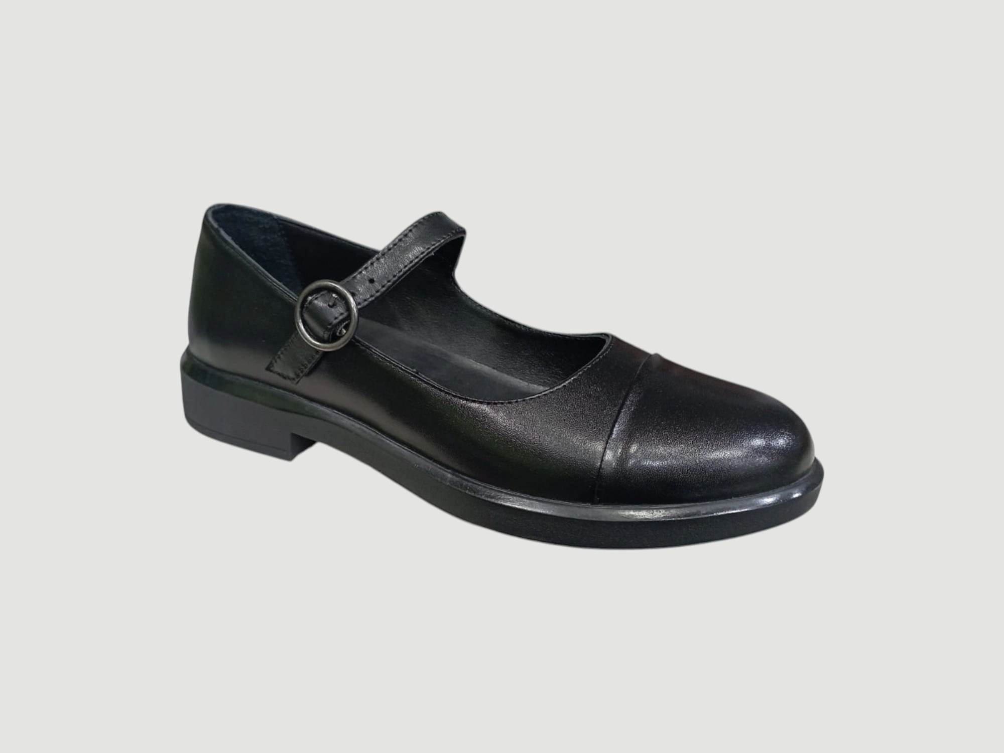 ALBİNİ 26103406 KADIN DERİ BABET AYAKKABI SİYAH