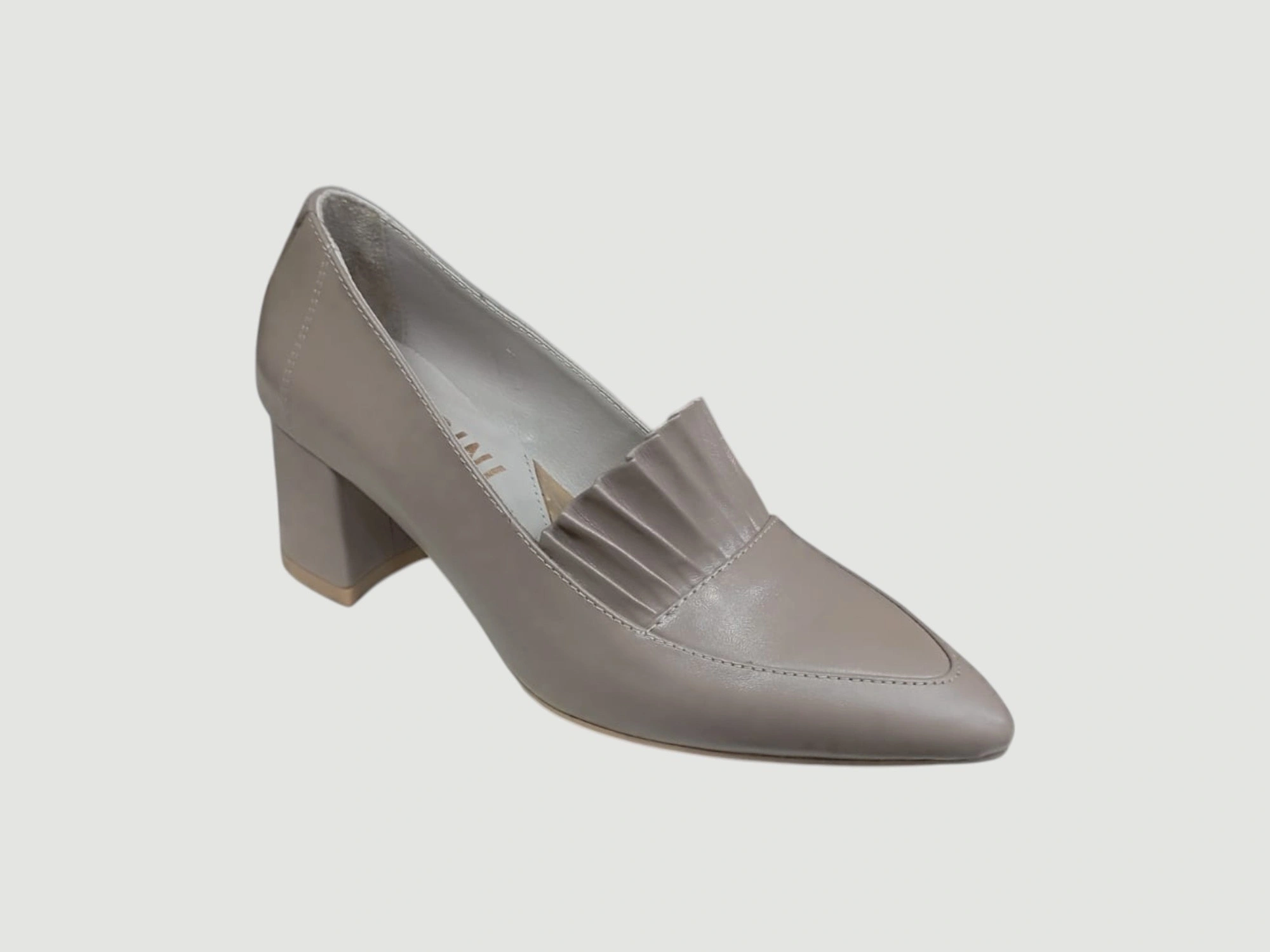 ALBİNİ 26105605 KADIN DERİ TOPUKLU AYAKKABI VİZON