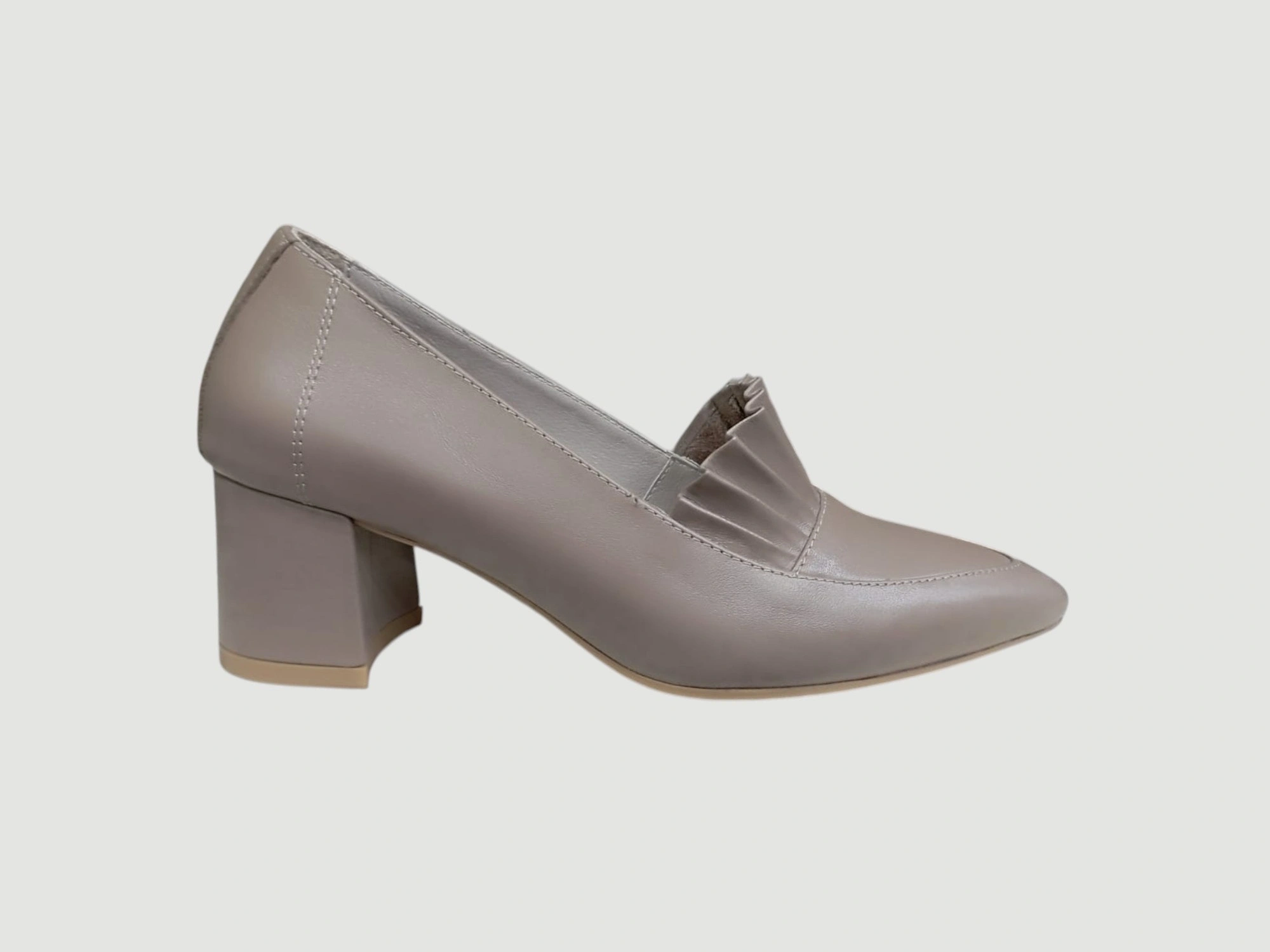 ALBİNİ 26105605 KADIN DERİ TOPUKLU AYAKKABI VİZON