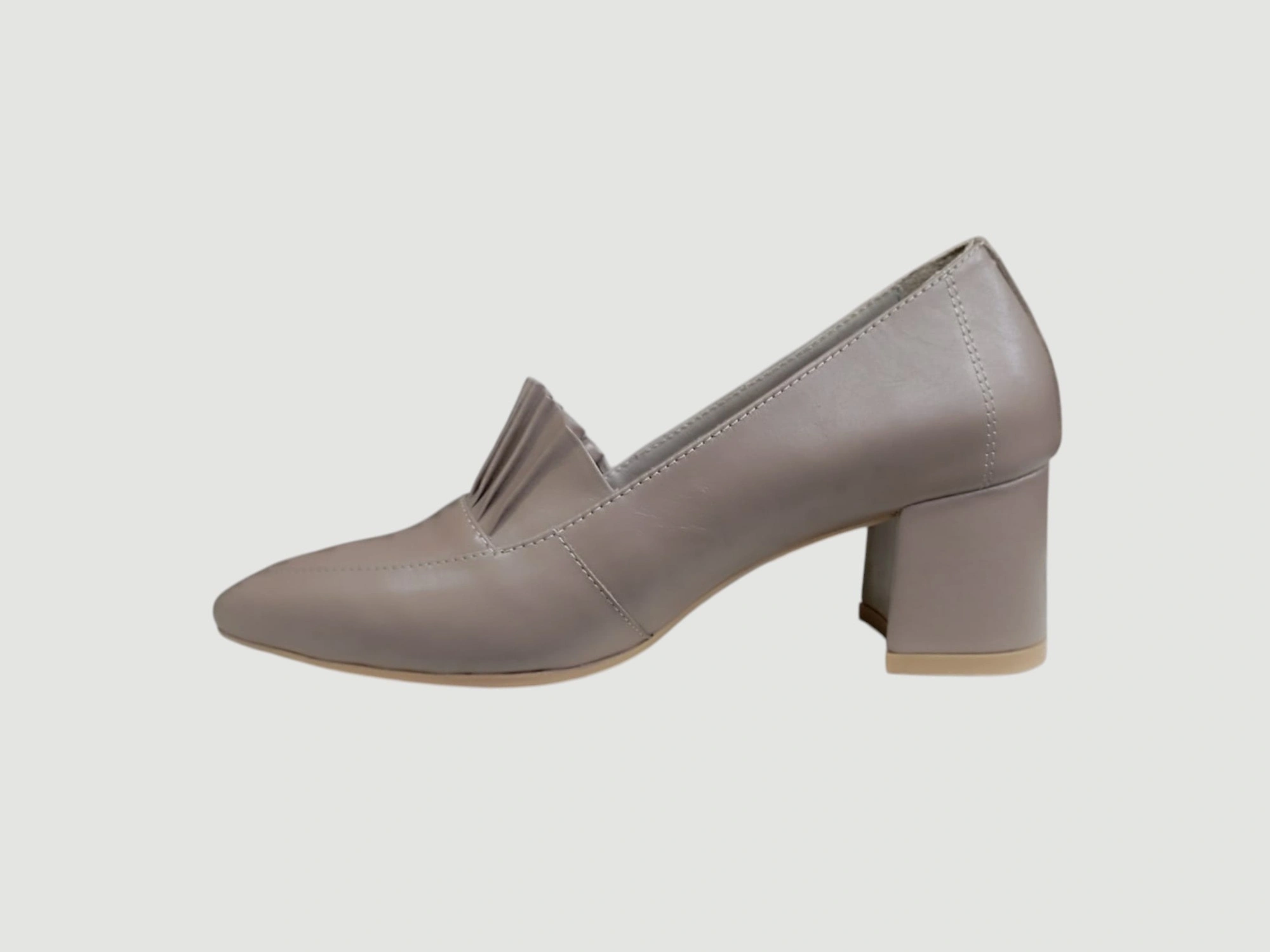 ALBİNİ 26105605 KADIN DERİ TOPUKLU AYAKKABI VİZON