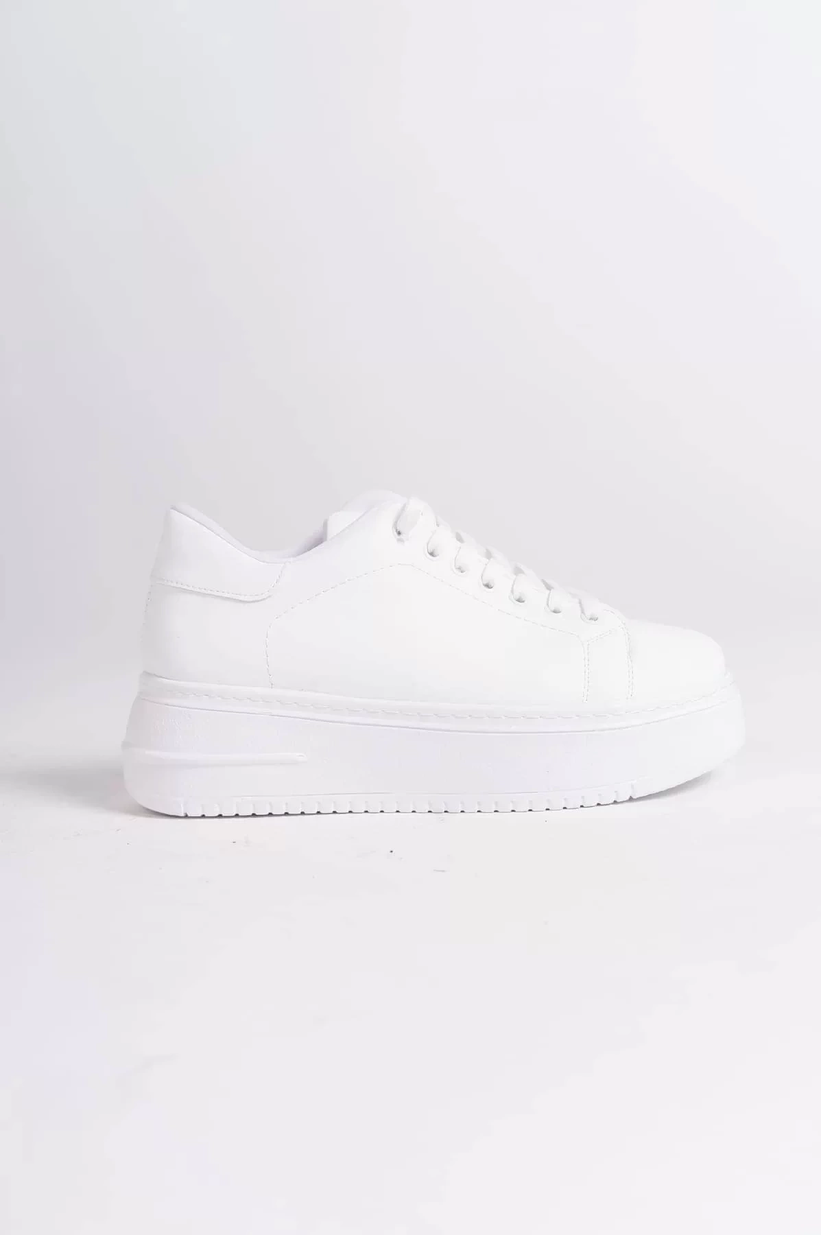 BIANA Bağcıklı Ortopedik Taban Kadın Sneaker Spor Ayakkabı  BT - Beyaz