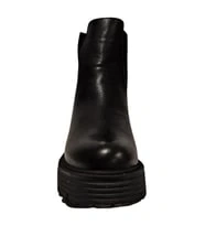 CASTLE BLACK CB-23821-1 KADIN DERİ LASTİKLİ POSTAL BOT SİYAH