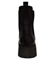 CASTLE BLACK CB-23821-1 KADIN DERİ LASTİKLİ POSTAL BOT SİYAH