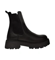 CASTLE BLACK CB-23821-1 KADIN DERİ LASTİKLİ POSTAL BOT SİYAH