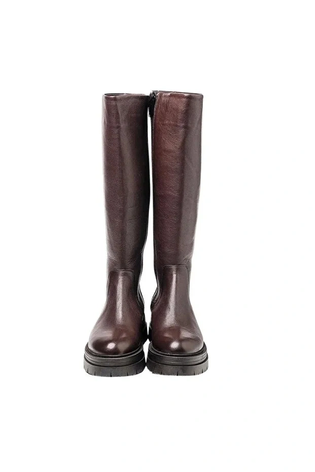 CASTLE BLACK CB-25900-1 KADIN DERİ ÇİZME KAHVE