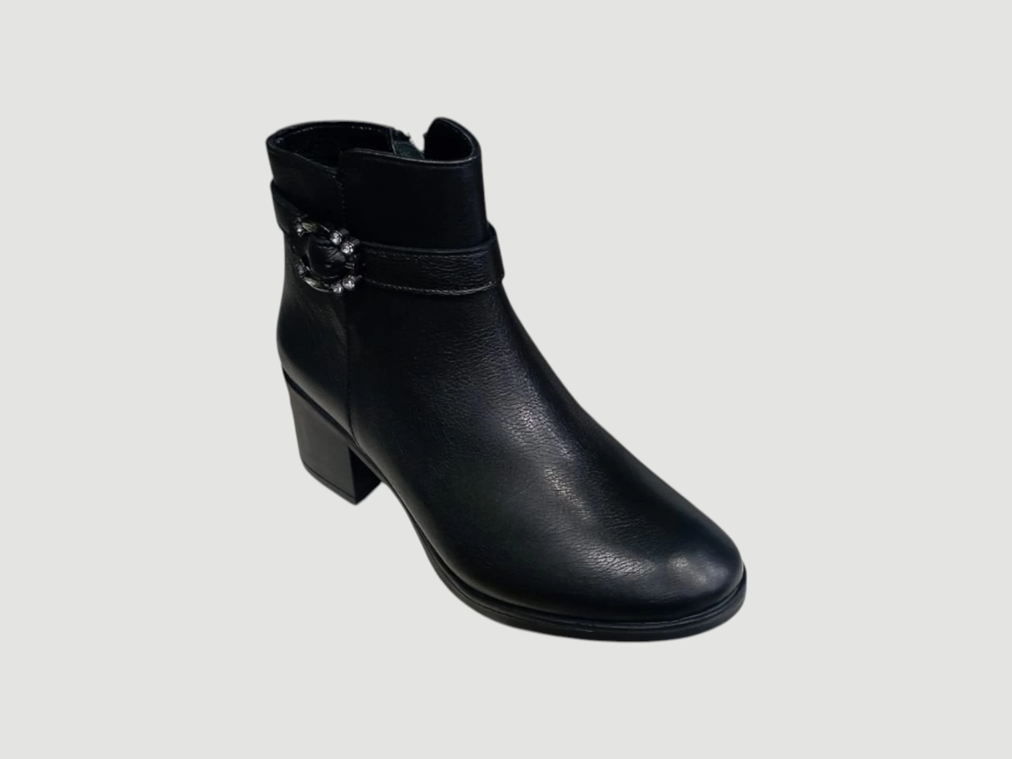 CASTLE BLACK CB-61012-1 KADIN DERİ TOPUKLU BOT