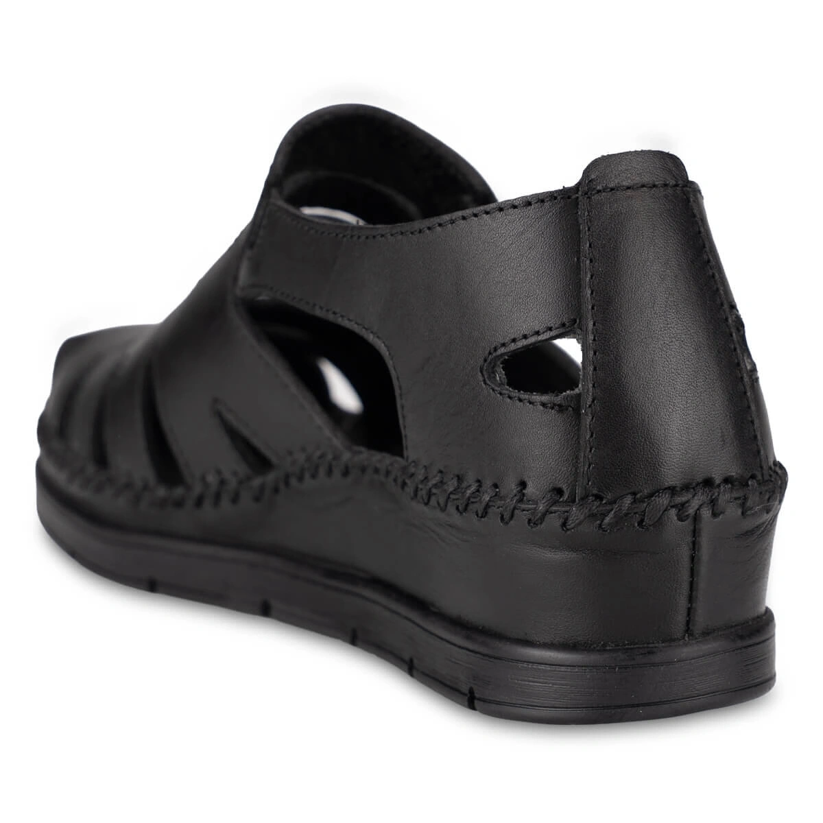 FORELLİ ALENA KADIN DERİ COMFORT SANDALET SİYAH