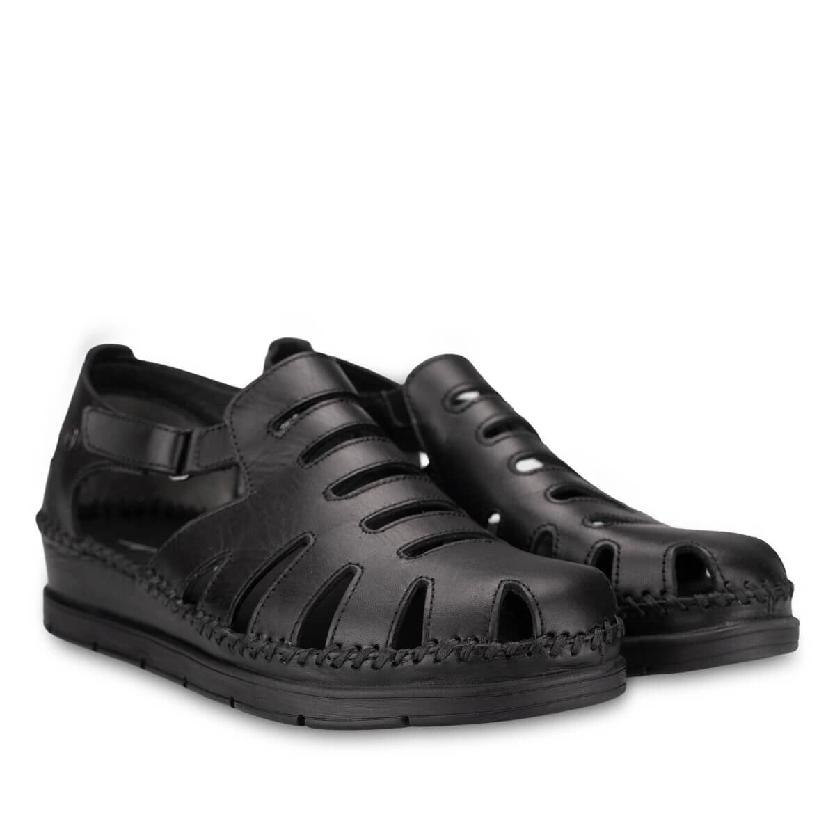 FORELLİ ALENA KADIN DERİ COMFORT SANDALET SİYAH