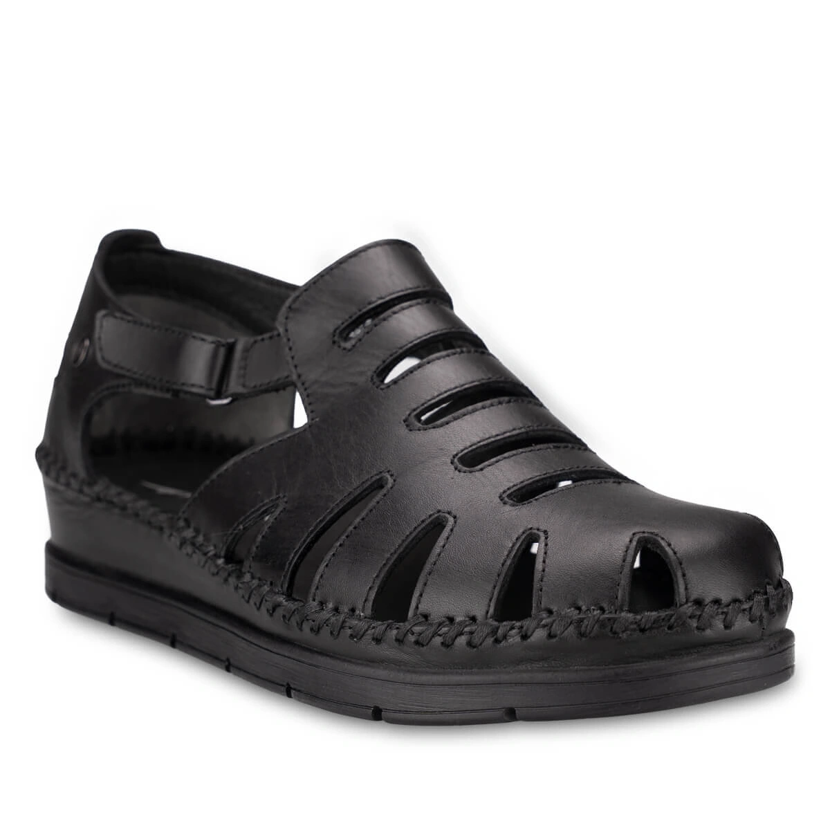 FORELLİ ALENA KADIN DERİ COMFORT SANDALET SİYAH