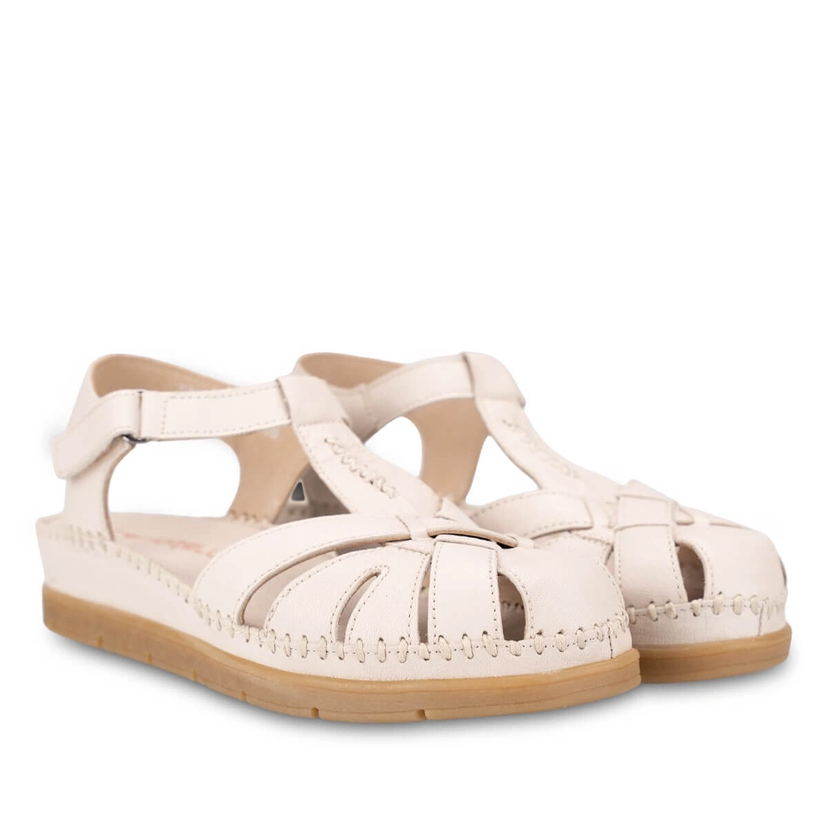 FORELLİ BONİTA-G KADIN DERİ COMFORT SANDALET BEJ