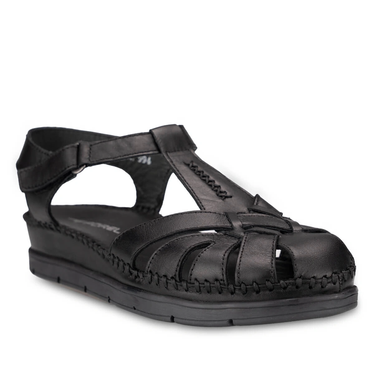 FORELLİ BONİTA-G KADIN DERİ COMFORT SANDALET SİYAH