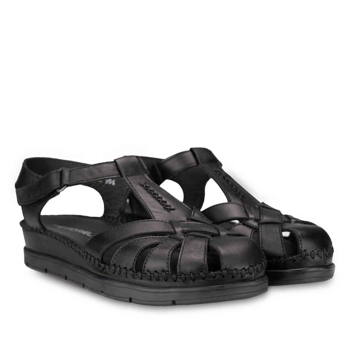 FORELLİ BONİTA-G KADIN DERİ COMFORT SANDALET SİYAH