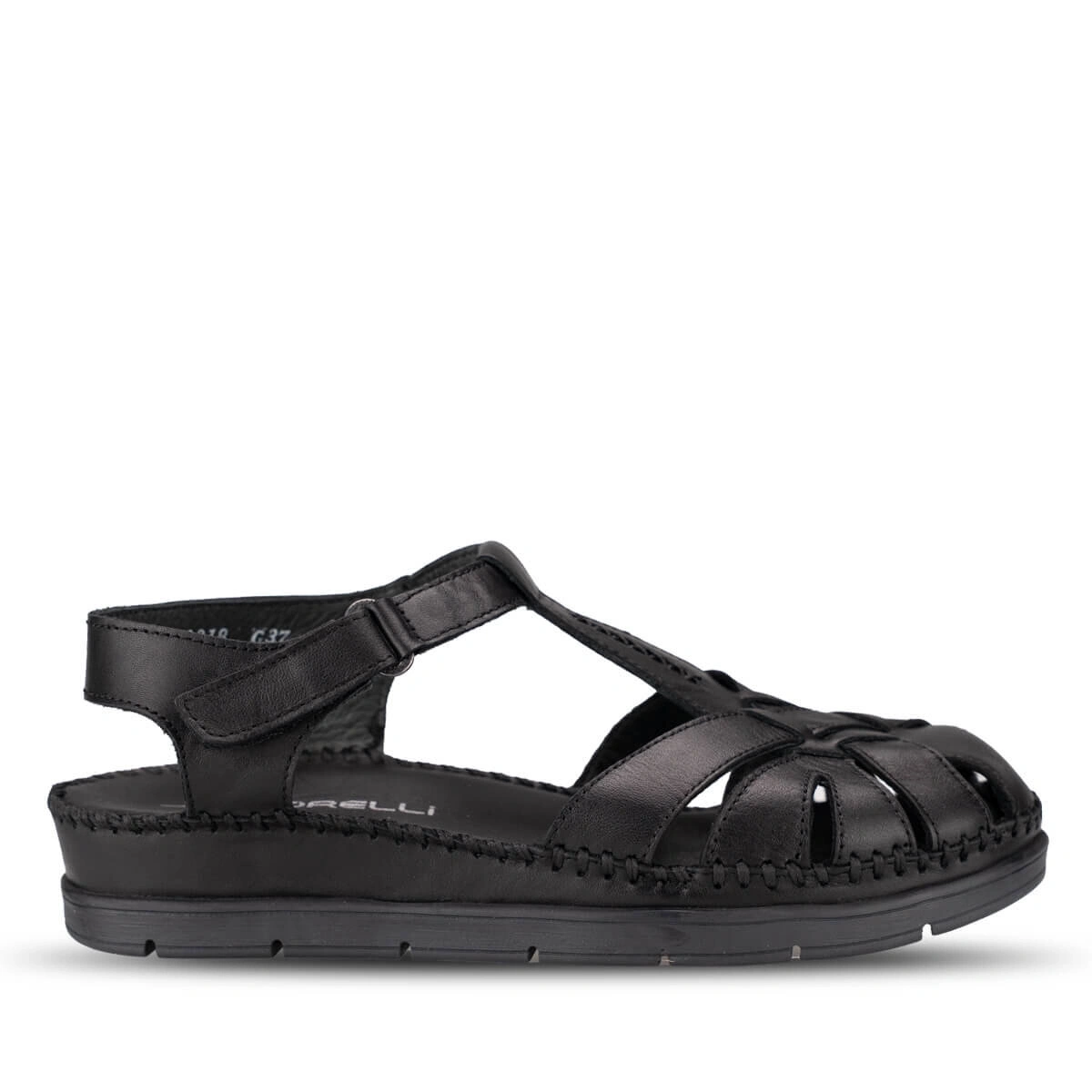 FORELLİ BONİTA-G KADIN DERİ COMFORT SANDALET SİYAH
