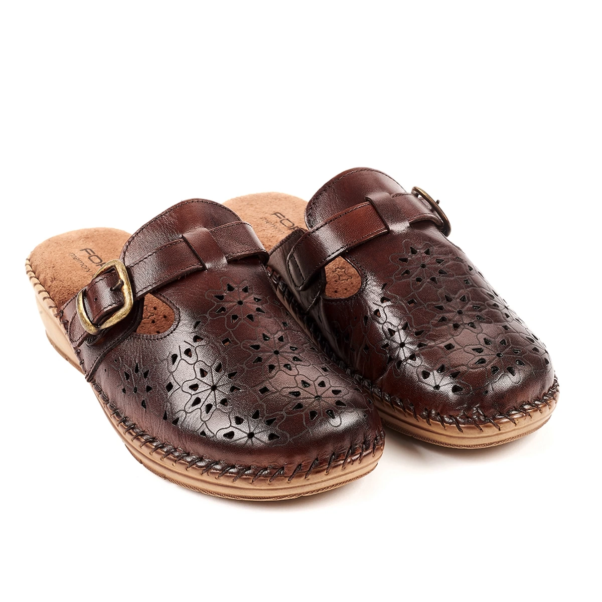 FORELLİ CARY-H KADIN DERİ TERLİK KAHVE