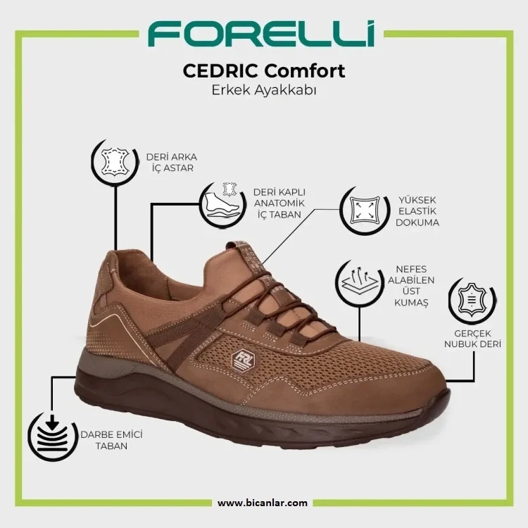 FORELLİ CEDRIC-G COMFORT ERKEK AYAKKABI KUM NUBUK