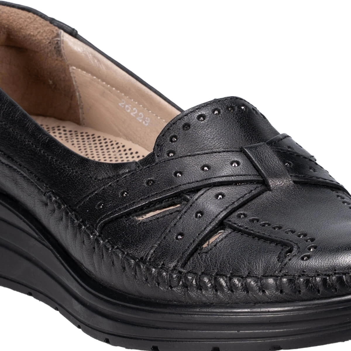 FORELLİ FELICE-H KADIN COMFORT DERİ AYAKKABI SİYAH