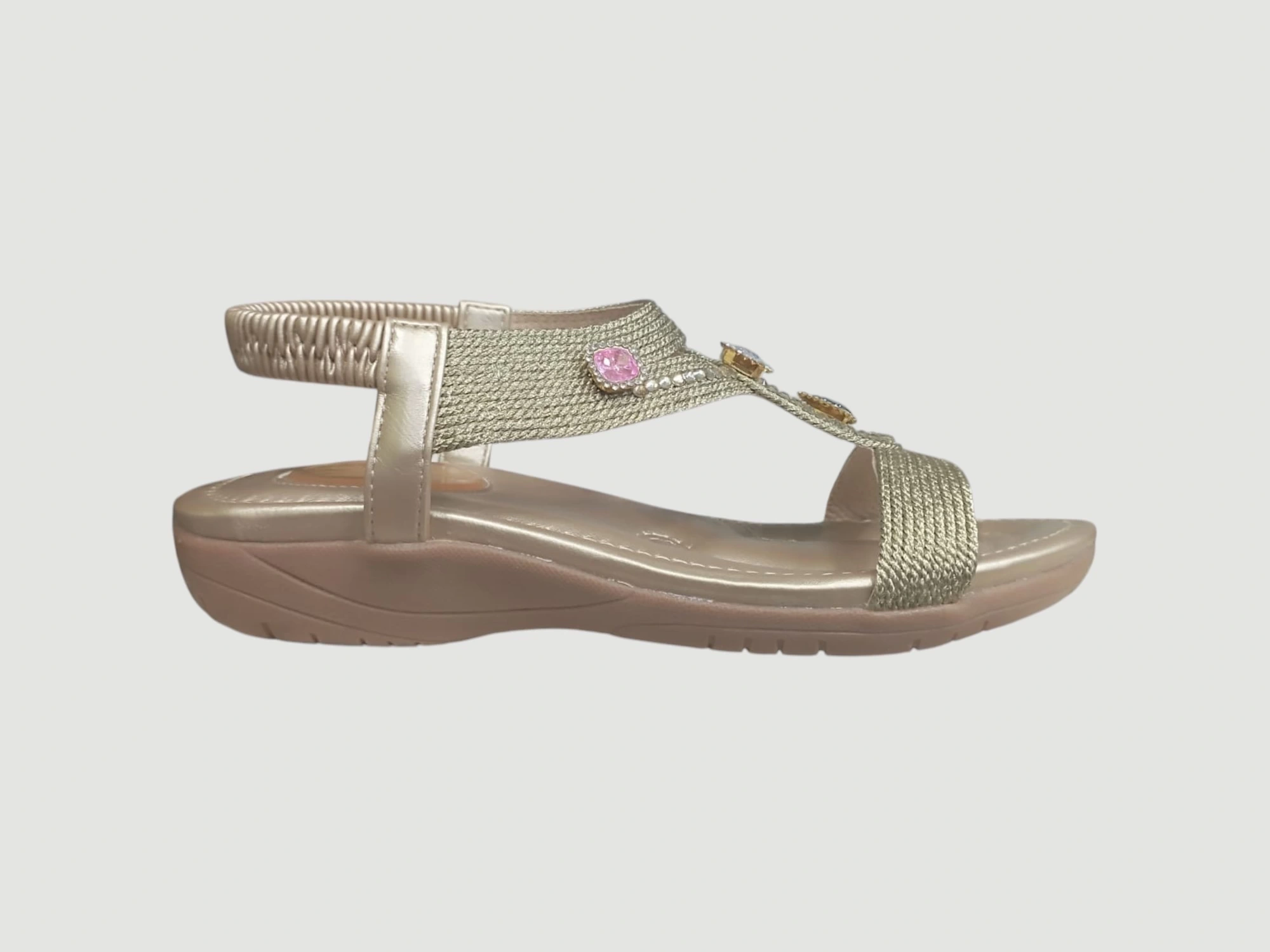 GUJA 25Y120-6 KADIN PARMAK ARASI SANDALET ALTIN